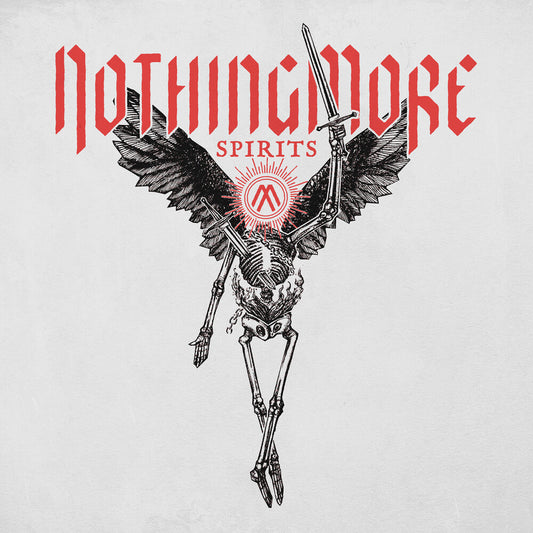 the album cover for Nothing More - Spirits [Indie Exclusive Limited Edition Red W/White Swirl 2LP]