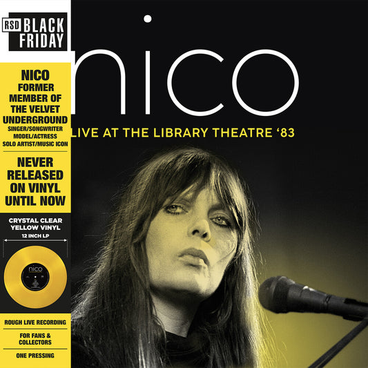 the album cover for Nico - Live At The Librairy Theatre '83 [RSD Black Friday 2022]