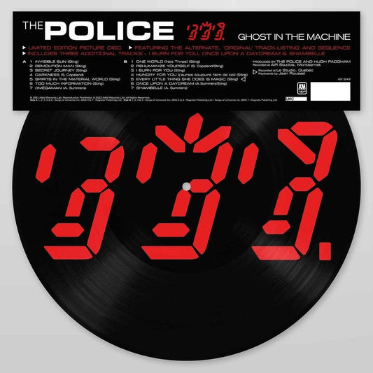 the album cover for The Police - Ghost In The Machine [Limited Edition Picture Disc LP]