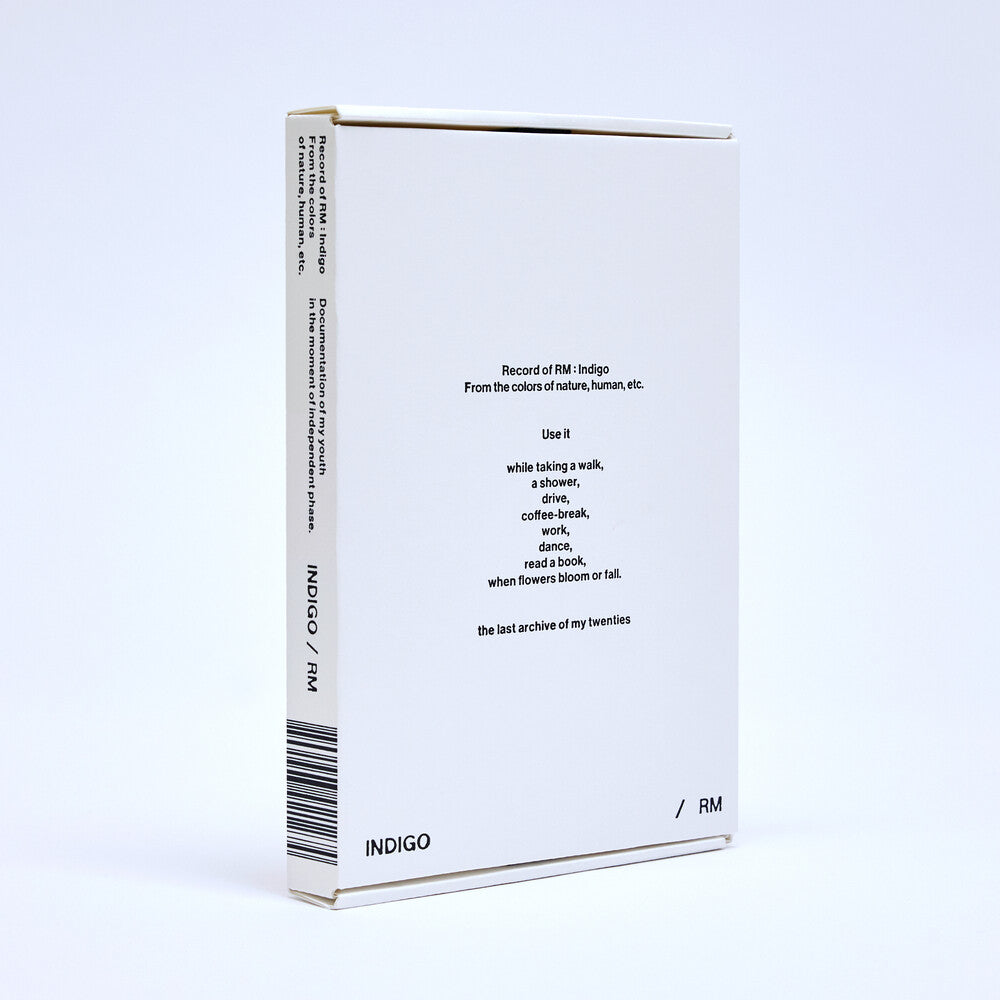 the album cover for RM (BTS) - Indigo: Book Edition