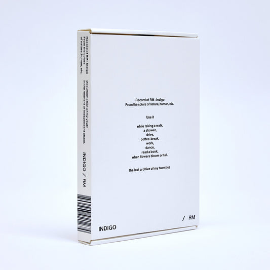 the album cover for RM (BTS) - Indigo: Book Edition