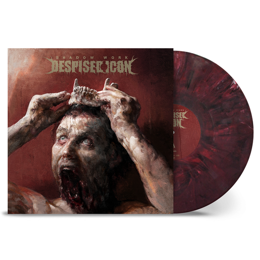 the album cover for Despised Icon - Shadow Work [Red Black White Marbled Vinyl]