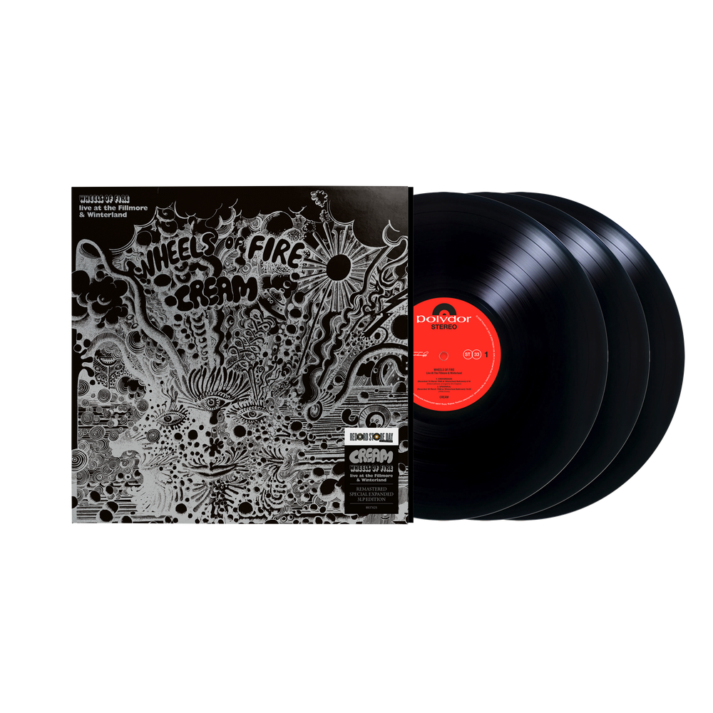 the album cover for Cream - Wheels Of Fire: Live At The Fillmore Auditorium & Winterland Ballroom [RSD 2026]