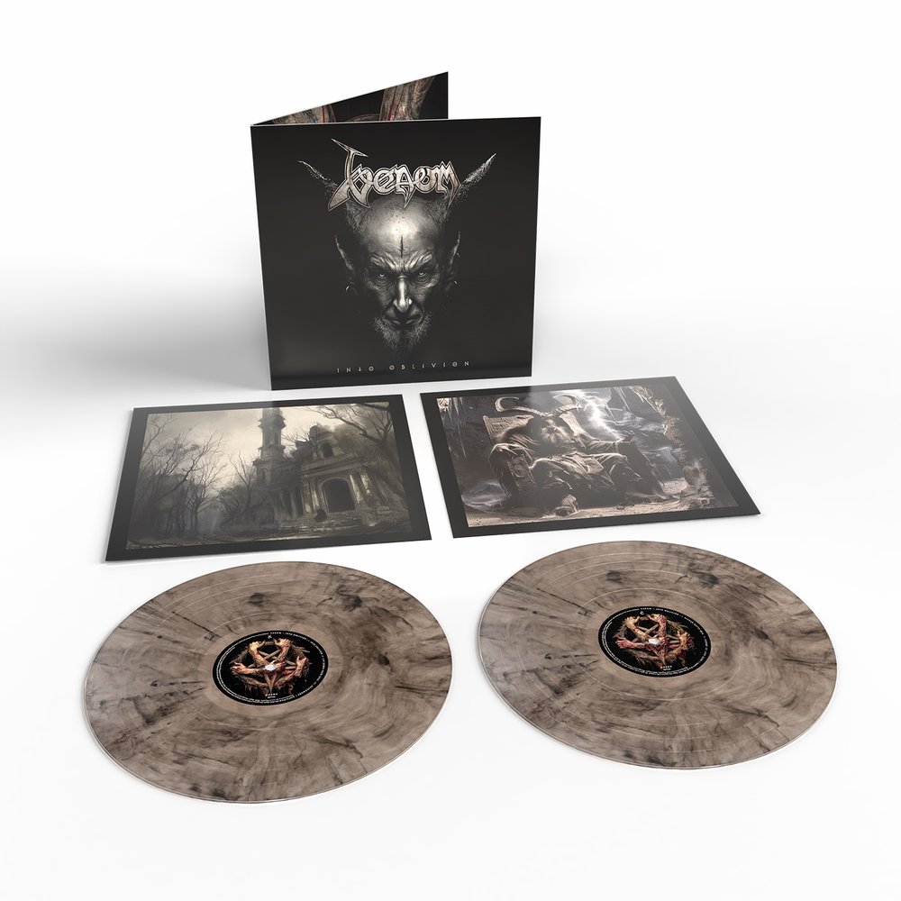 the album cover for Venom - Into Oblivion [Black/Clear Smoke]