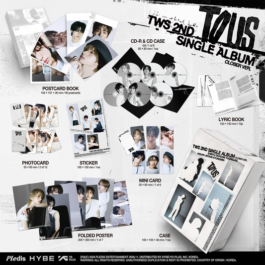 the album cover for TWS - TWS 2nd Single Album 'TO US' [Closer Ver.]