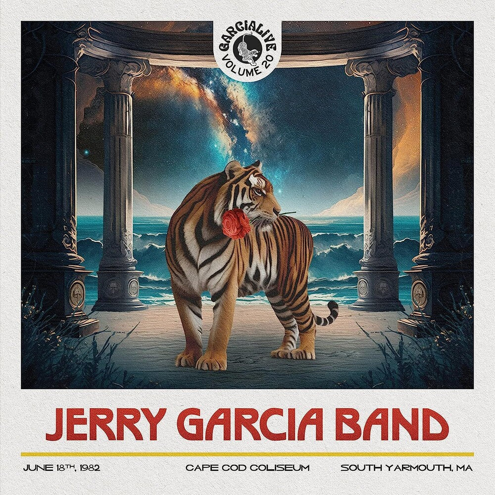 the album cover for Jerry Garcia - GarciaLive Vol. 20: June 18th, 1982 - Cape Cod Coliseum [2CD]