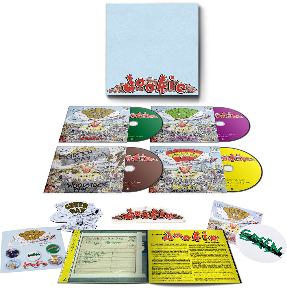 the album cover for Green Day - Dookie: 30th Anniversary [Limited Edition Deluxe 4CD Box Set]