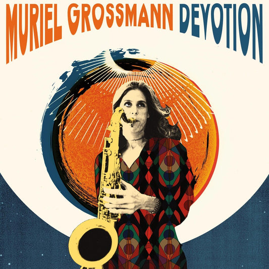 the album cover for Muriel Grossmann - Devotion [Indie Exclusive Limited Edition Silver & Orange 2LP]