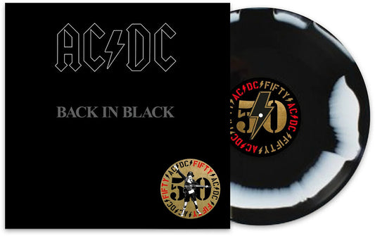 AC/DC - Back In Black: 50th Anniversary [Black and White Colored Vinyl]