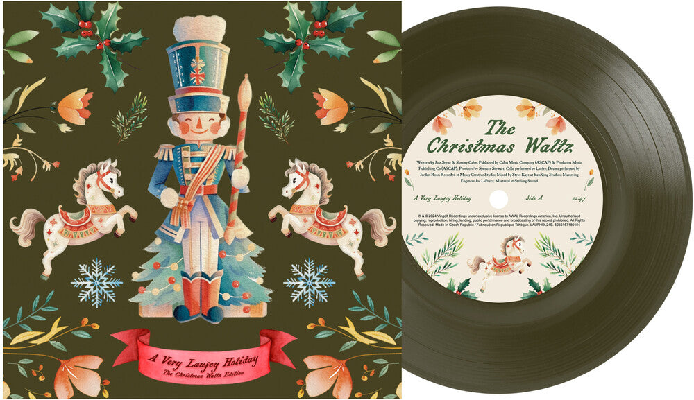 the album cover for Laufey - A Very Laufey Holiday: The Christmas Waltz Edition [7" single Green]