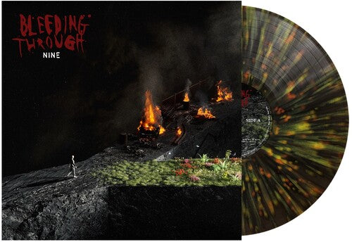 Bleeding Through - Nine - Forest Green Orange & Yellow Splatter