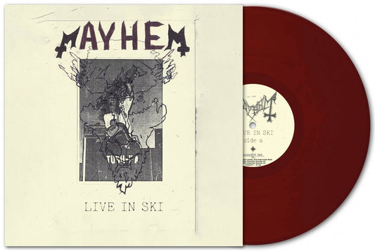the album cover for Mayhem - Live In Ski [Colored Vinyl] (Ofgv) (Red) (Etch) (Uk)