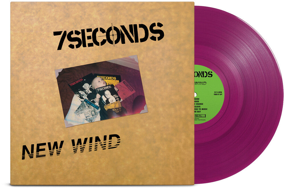 the album cover for 7seconds - New Wind / Change In My Head [2 LP Purple White]