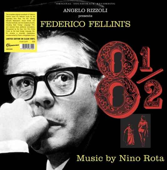 the album cover for Nino Rota  (Colv) (Cvnl) - Federico Fellini's 8 1/2 [Colored Vinyl] [Clear Vinyl]
