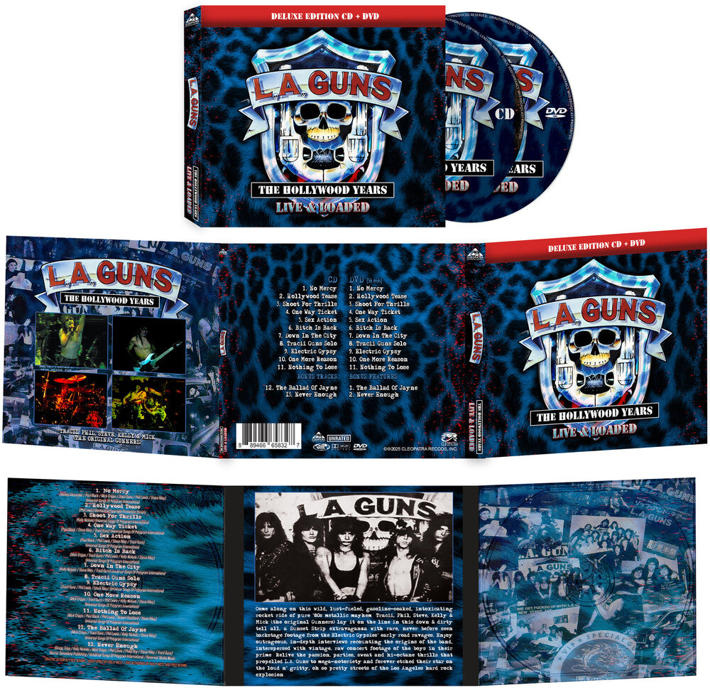 the album cover for L.A. Guns - The Hollywood Years - Live &amp; Loaded -  [CD and DVD]