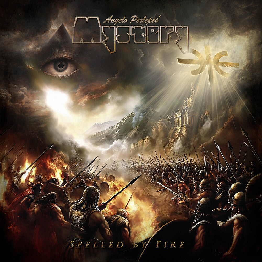 the album cover for Angelo Perlepes' Mystery - Spelled By Fire