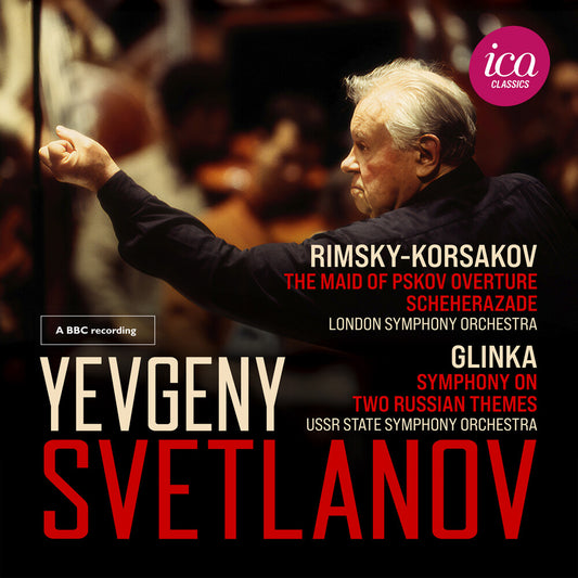 the album cover for Yevgeny Svetlanov - Yevgeny Svetlanov - Rimsky-Korsakov Glinka (Live)