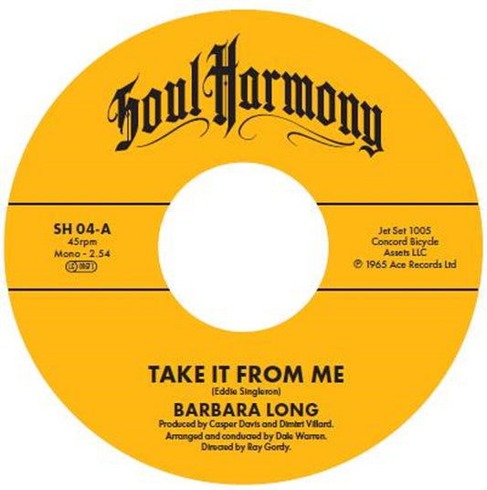 Barbara Long  / Cautions - Take It From Me / Poor Loser (Uk)