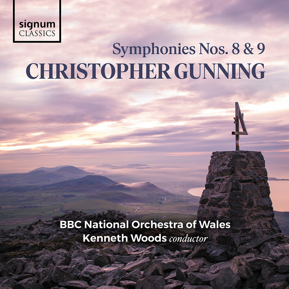 the album cover for BBC National Orchestra Of Wales - Christopher Gunning: Symphonies Nos. 8 & 9