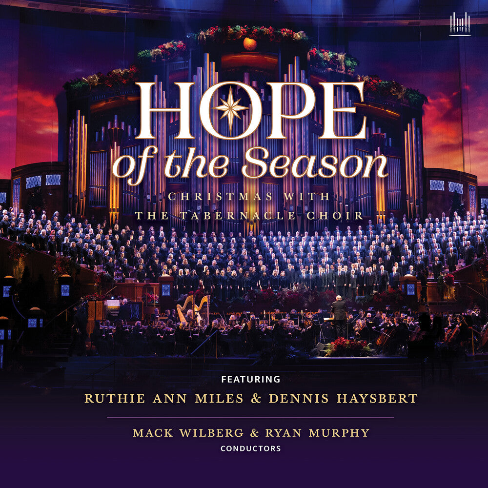 the album cover for Tabernacle Choir At Temple Square - Hope Of The Season - Christmas With The Tabernacle