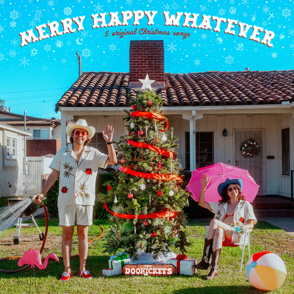 the album cover for Doohickeys - Merry Happy Whatever