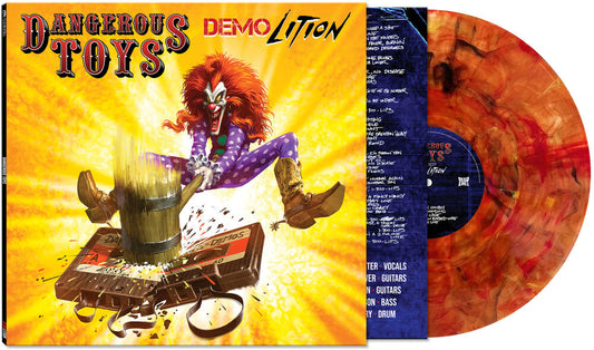 the album cover for Dangerous Toys - Demolition [ORANGE MARBLE/SWIRL LP]