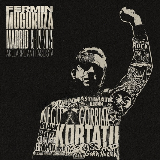 the album cover for Fermin Muguruza - Madrid 15-02-2025: Akelarre Antifacista