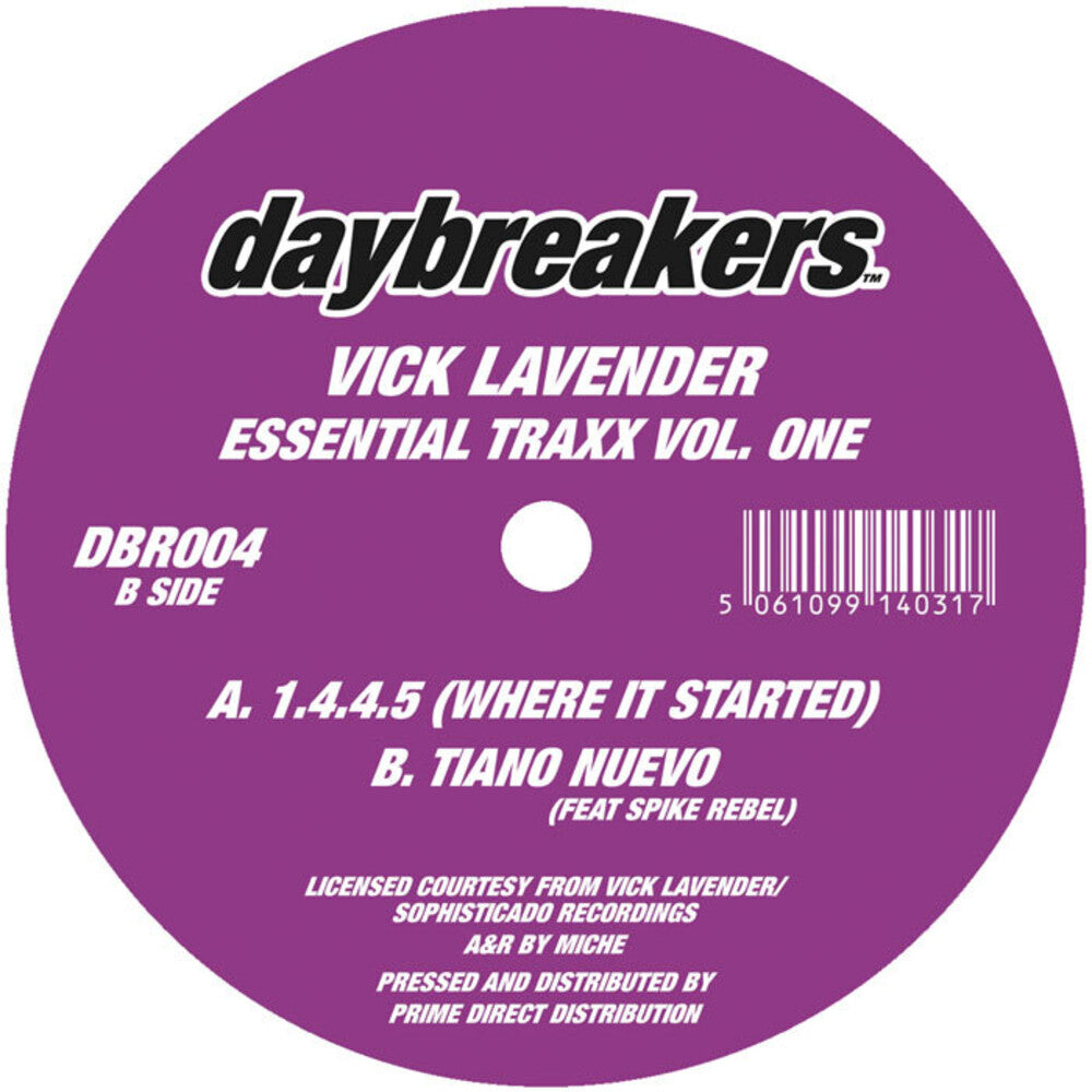 the album cover for Vick Lavender - Essential Traxx Vol. 1