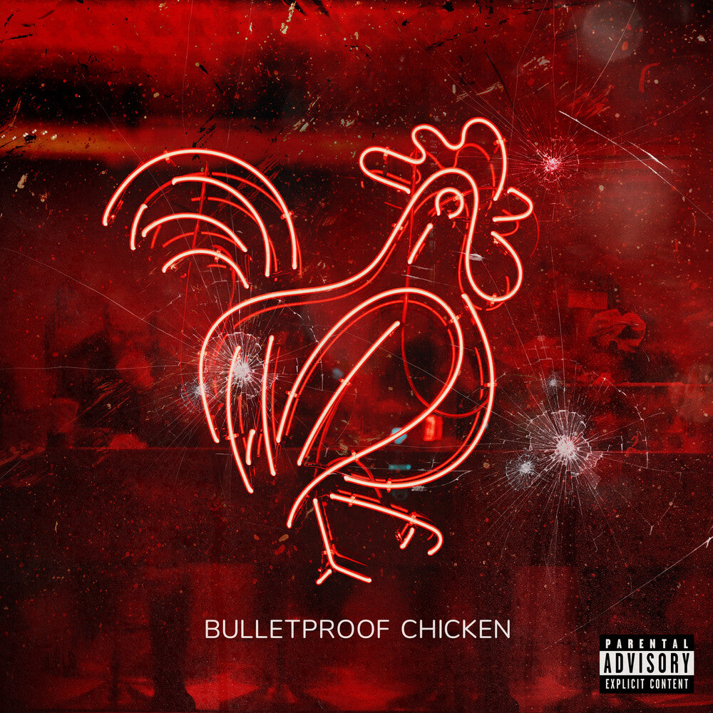 the album cover for Crimeapple / V Don - Bulletproof Chicken