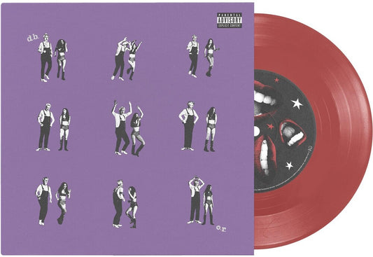 the album cover for Olivia Rodrigo - drivers license / burning down the house [Translucent Red]