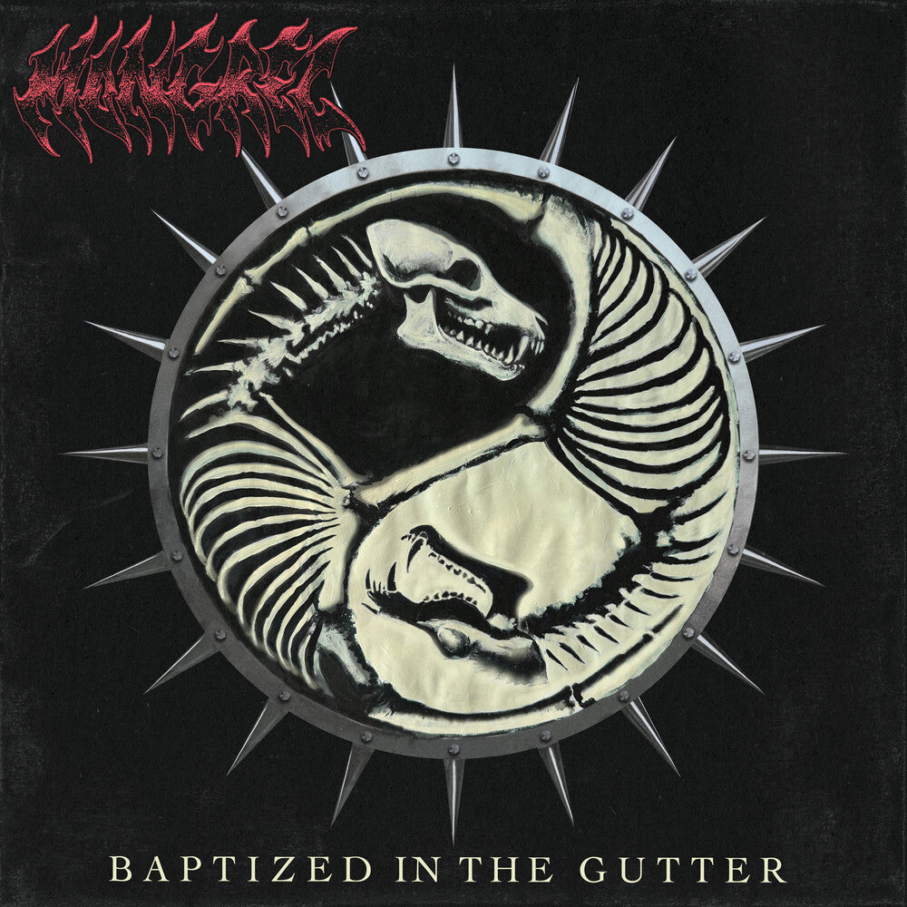 the album cover for Mongrel - Baptized In The Gutter