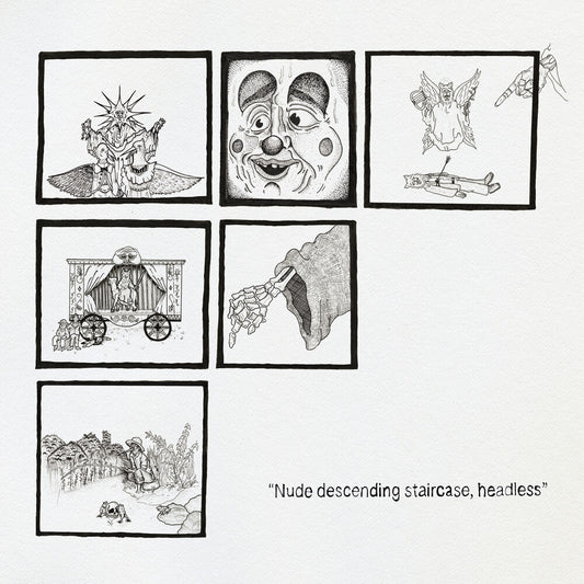 the album cover for Teen Suicide - Nude Descending Staircase Headless - Gray [Colored Vinyl]