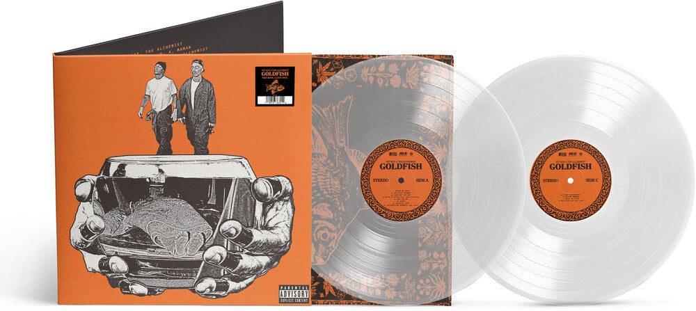 the album cover for Hit-Boy & The Alchemist - Goldfish [Clear Vinyl] (Gate)