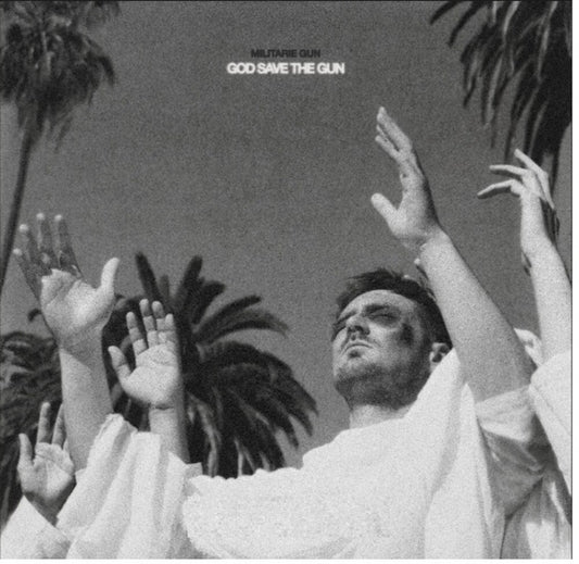 the album cover for Militarie Gun - God Save The Gun [Indie Exclusive White with Poster]