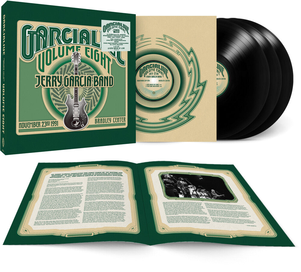 the album cover for Jerry Garcia - Garcia Live Vol. 8: Nov 23rd 1991 Bradley [RSD BF 2026]