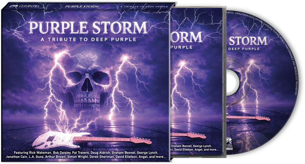 the album cover for Various Artists - Purple Storm - A Tribute to Deep Purple