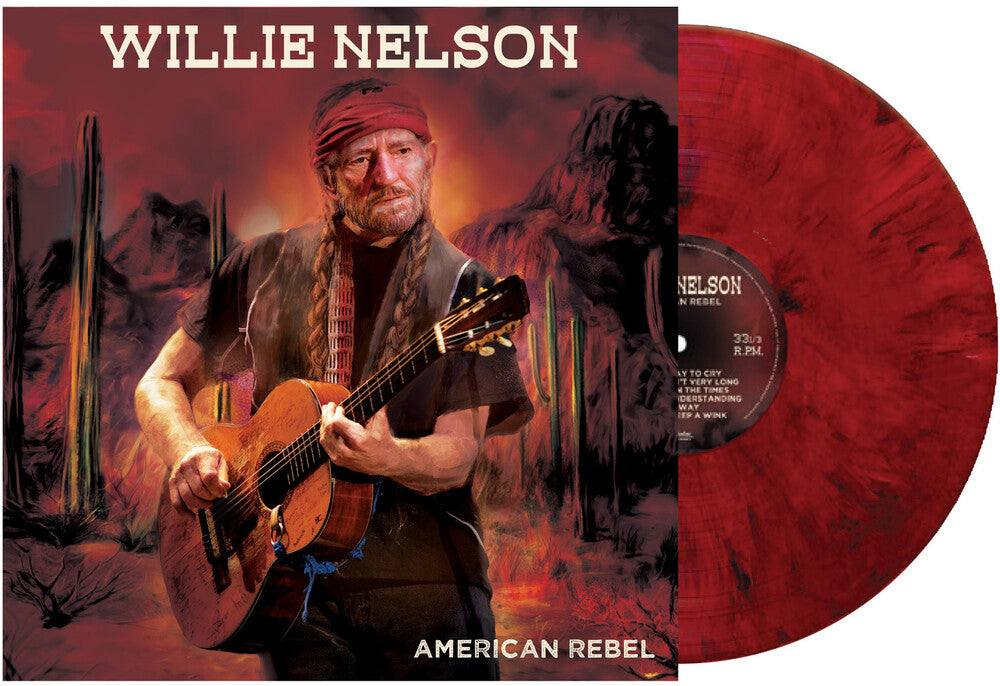 the album cover for Willie Nelson - American Rebel [Red Marble]
