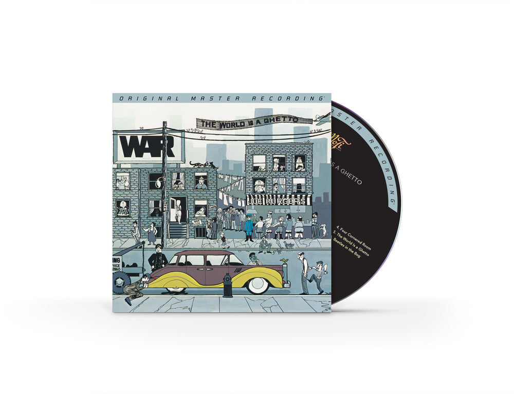 the album cover for War - World Is A Ghetto