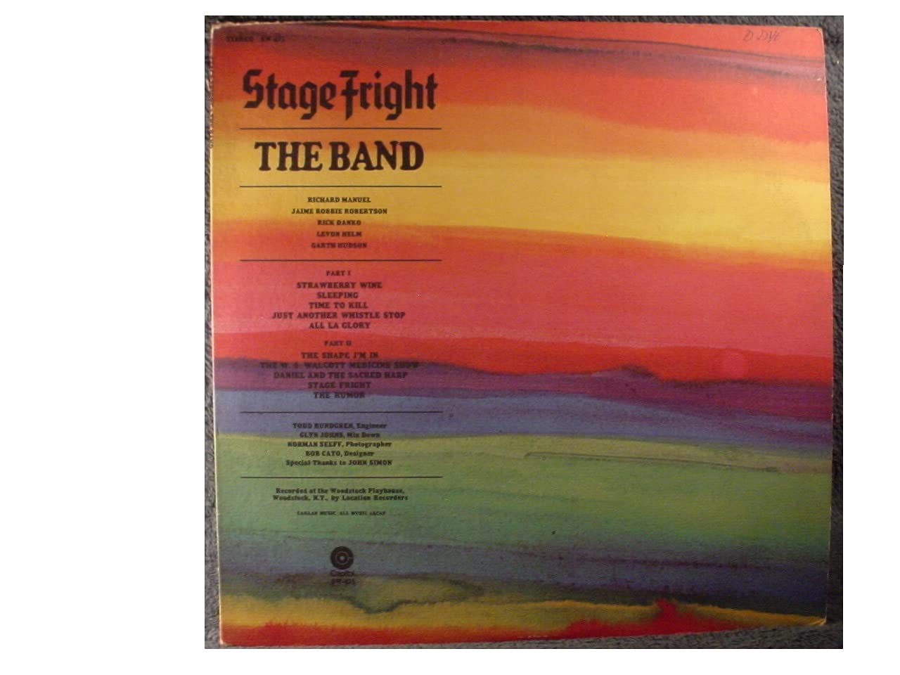 The Band - Stage Fright LP