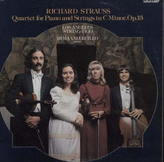 Richard Strauss, Los Angeles String Trio, Irma Vallecillo – Quartet For Piano And Strings In C Minor, Op. 13 LP