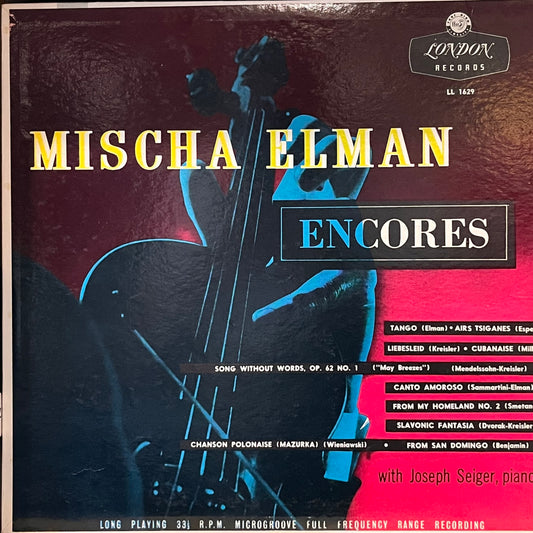Mischa Elman With Joseph Seiger – Encores LP