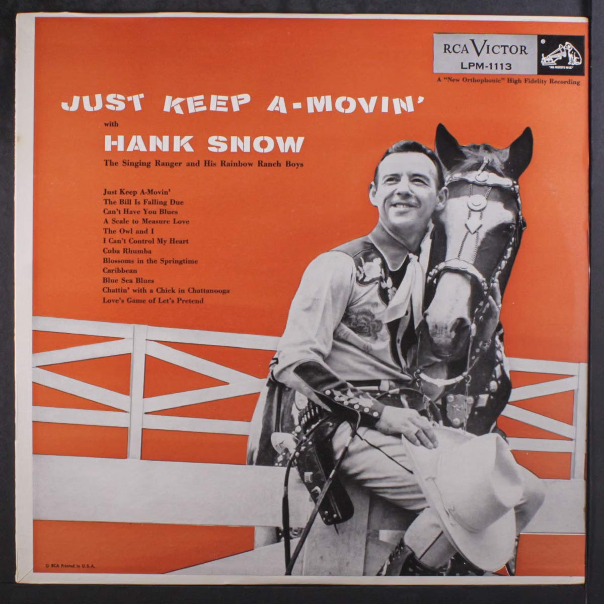 Hank Snow – Just Keep A-Movin' LP