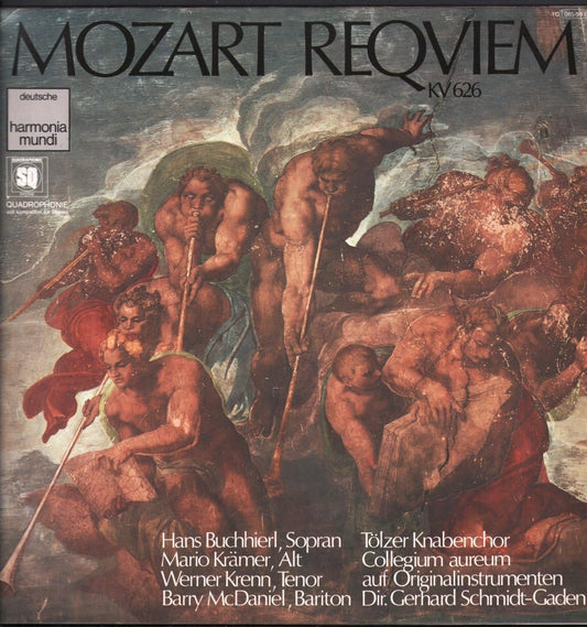 Mozart, Tölzer Knabenchor, Collegium Aureum Dir. Gerhard Schmidt-Gaden, Hans Buchhierl, Mario Krämer, Werner Krenn, Barry McDaniel – Requiem KV 626 LP