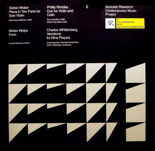 Stefan Wolpe - Piece In Two Parts For Solo Violin LP