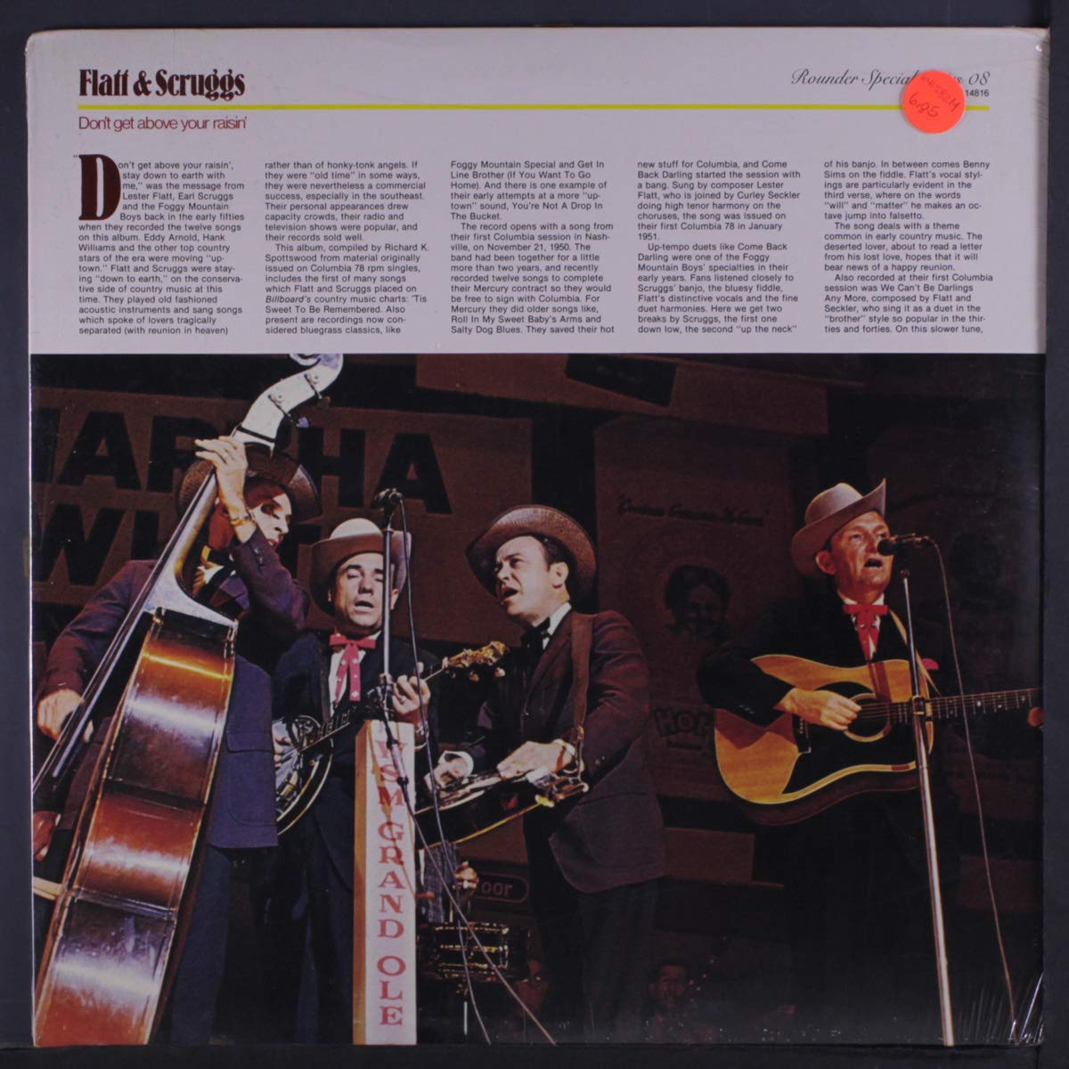 Flatt & Scruggs - Don't Get Above Your Raisin' LP