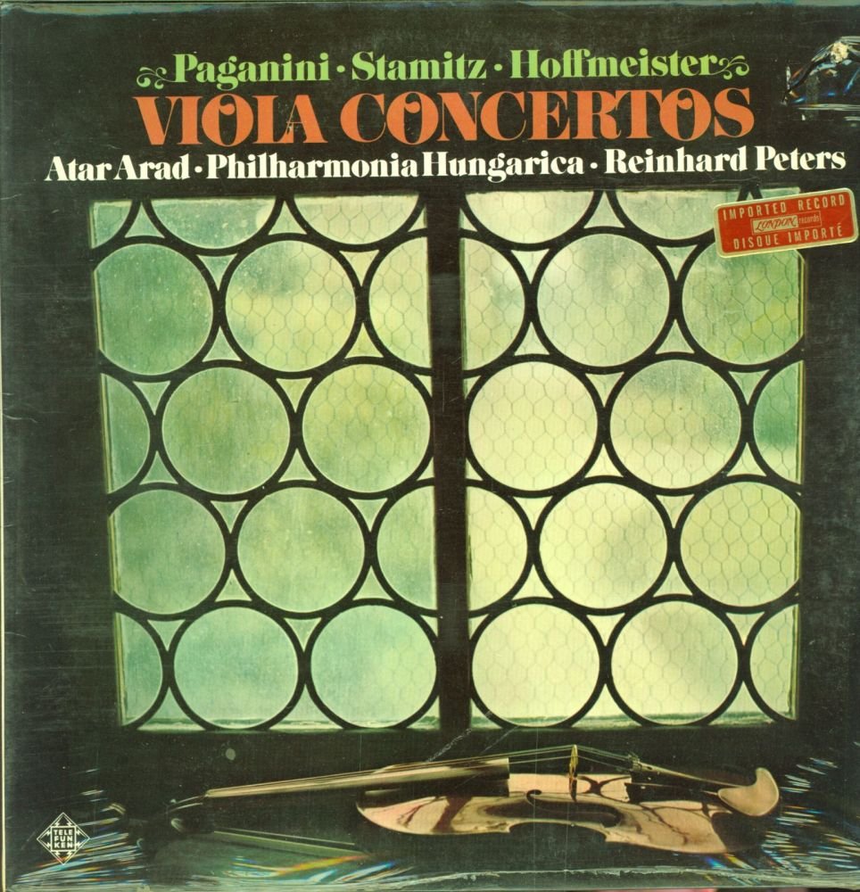 Atar Arad / Reinhard Peters - Paganini Stamitz Hoffmeister Viola Concertos LP