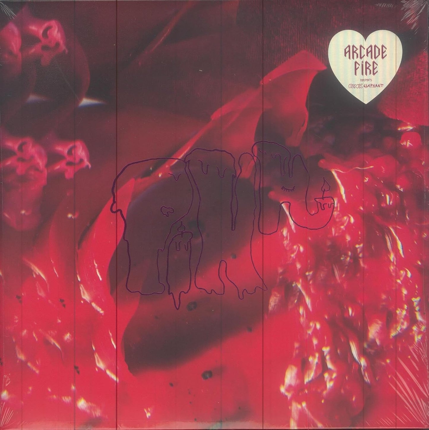 Arcade Fire – Pink Elephant Red Translucent With Pink Marble [Total Meltdown] LP