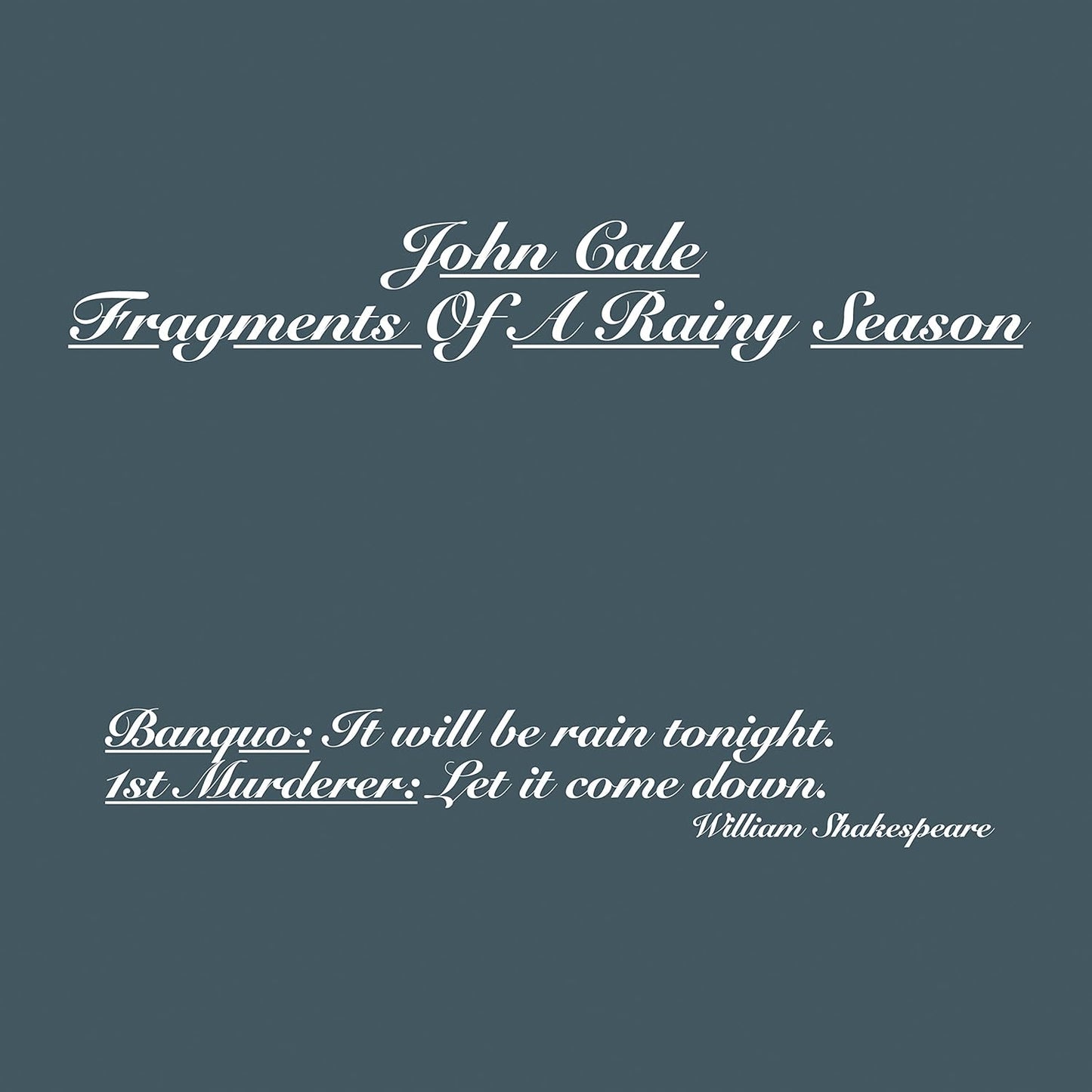 John Cale – Fragments Of A Rainy Season 180g 2LP