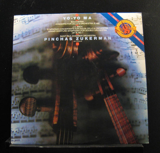 Boccherini, J.C. Bach, Yo-Yo Ma, Saint Paul Chamber Orchestra, Pinchas Zukerman – Concerto For Cello & Orchestra, G. 482 / Symphonie Concertante For Violin, Cello & Orchestra / Grand Overture (Symphony) For Double Orchestra Op. 18, No. 1 LP
