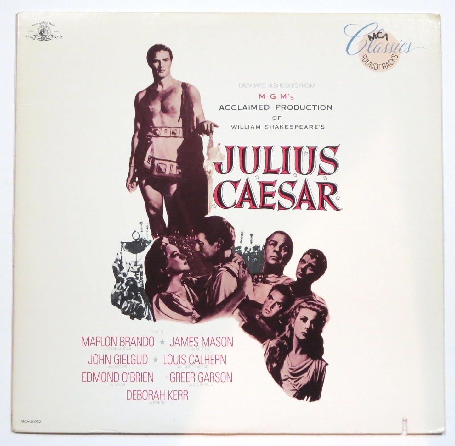 Dramatic Highlights From M.G.M.'s Acclaimed Production of William Shakespeare's Julius Caesar soundtrack LP